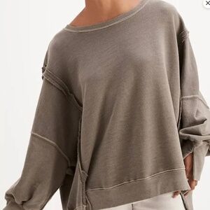 We The Free Camden Sweatshirt Tan Small NWOT